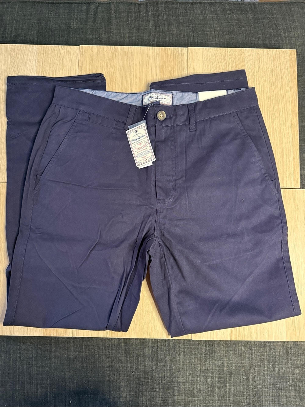 NWT Men's Flag & Anthem 31x30 Nashville Straight Navy Chinos - Picture 4 of 5